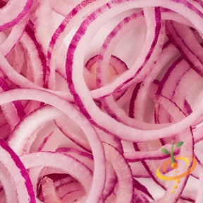 Red Grano onion seeds from SeedsNow, small reddish-brown onion seeds on a white background, ready for planting.